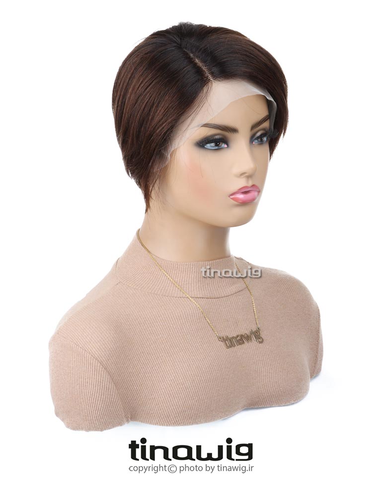 کلاه گیس زنانه کد110-2tt6 مدل کوپ با موی طبیعی