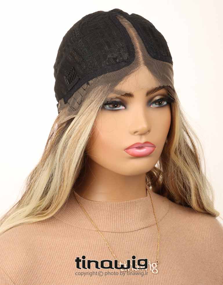 کلاه گیس زنانه کدARIKA-23B-613 موی مصنوعی رنگ هایلایت